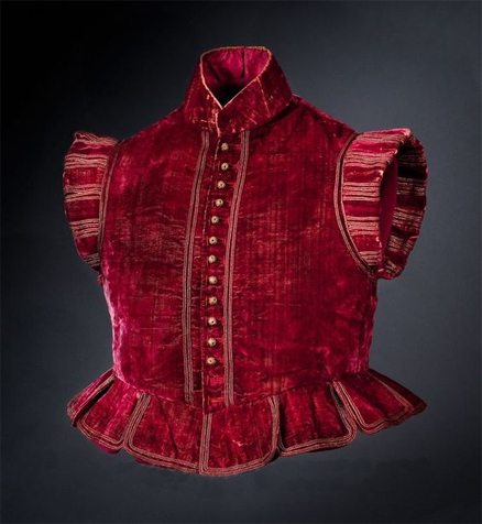 Jerkin cca 1600-1610, Helen Larson Historic Fashion Collection, FIDM Museum, Los Angeles.